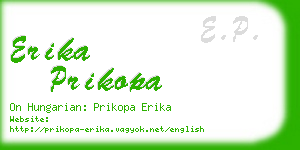erika prikopa business card